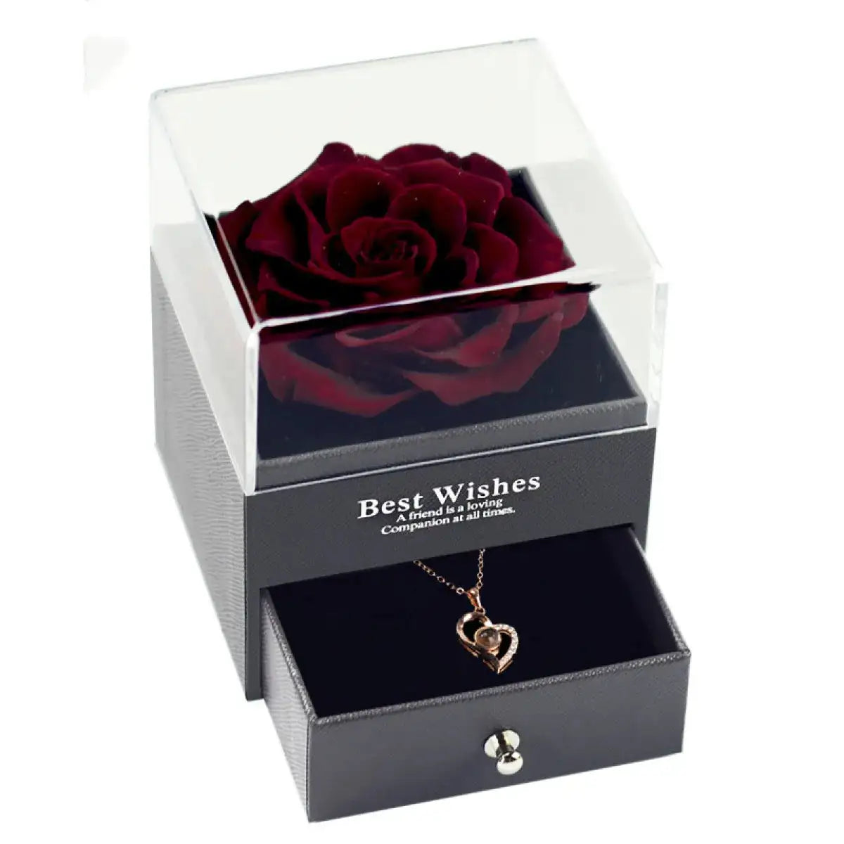 Preserved Rose Jewelry Box Necklace - MaribelaShop2