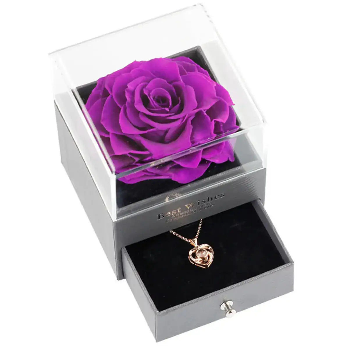 Preserved Rose Jewelry Box Necklace - MaribelaShop2