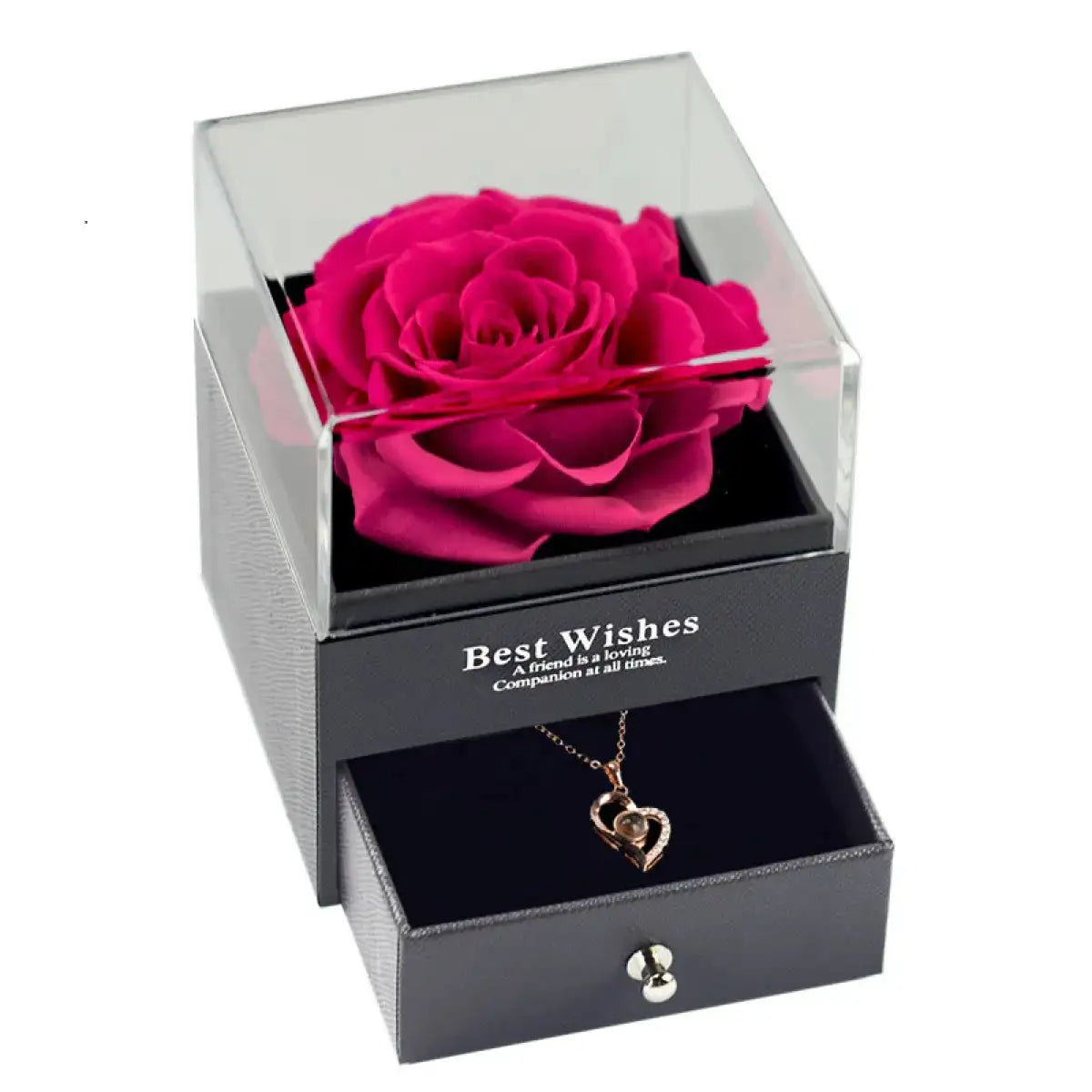 Preserved Rose Jewelry Box Necklace - MaribelaShop2
