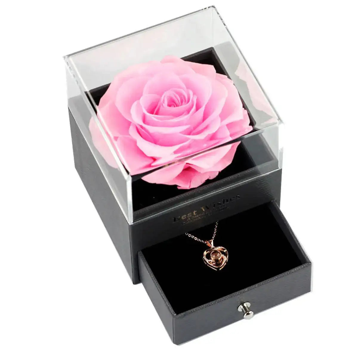 Preserved Rose Jewelry Box Necklace - MaribelaShop2