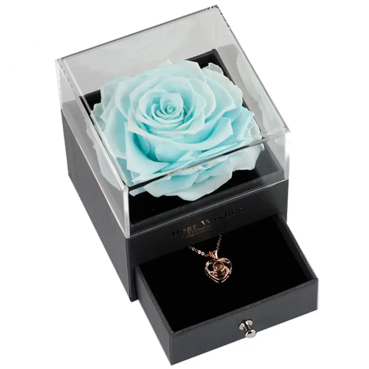 Preserved Rose Jewelry Box Necklace - MaribelaShop2