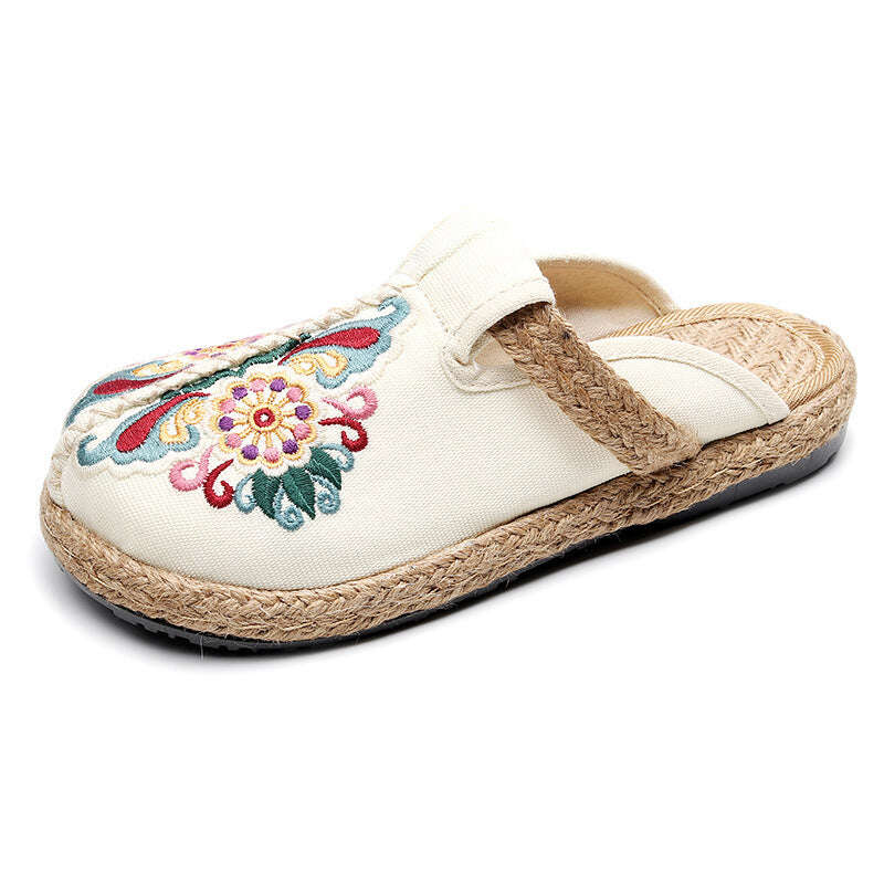 Style Embroidered Slippers Hand-woven,Korean Style - MaribelaShop2