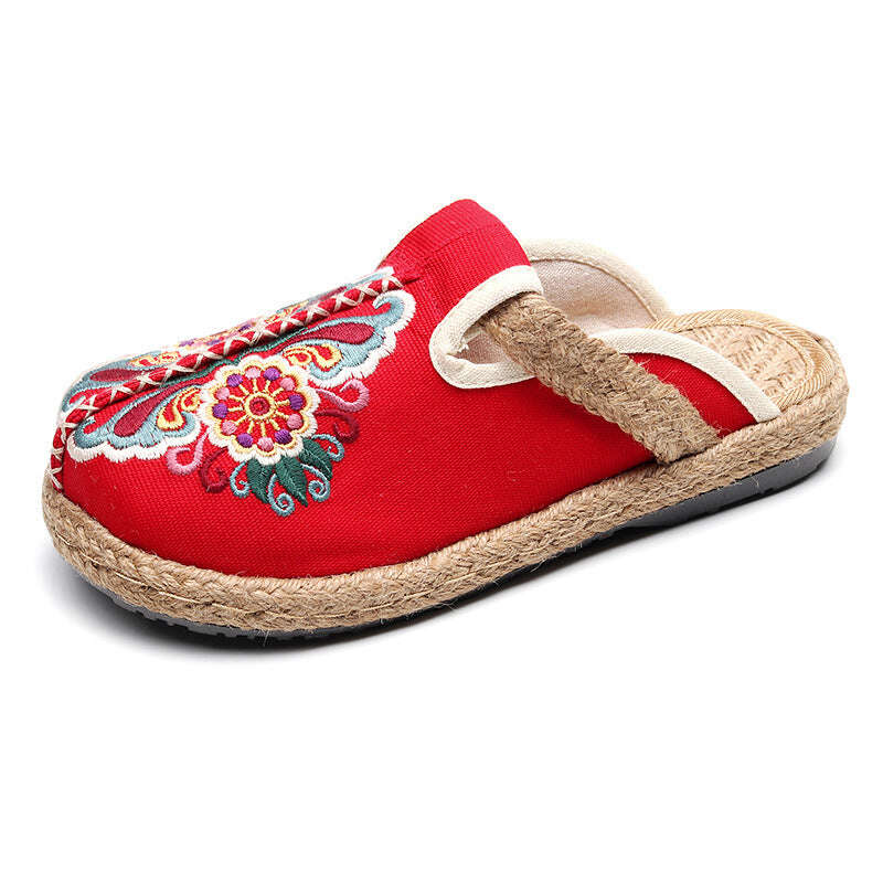Style Embroidered Slippers Hand-woven,Korean Style - MaribelaShop2