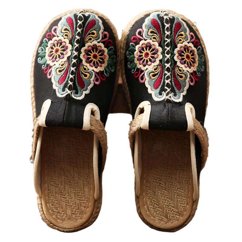 Style Embroidered Slippers Hand-woven,Korean Style - MaribelaShop2