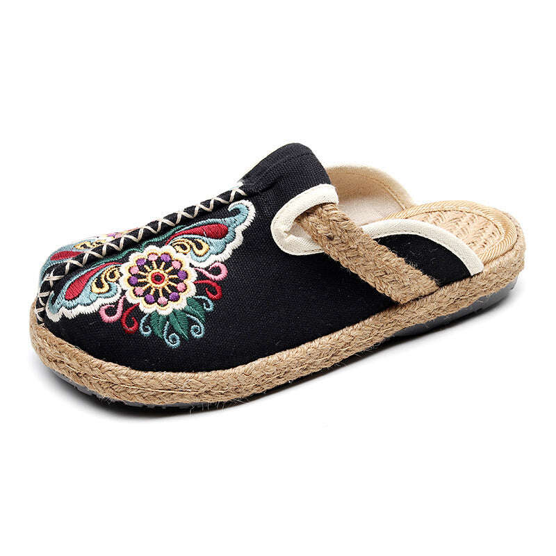 Style Embroidered Slippers Hand-woven,Korean Style - MaribelaShop2