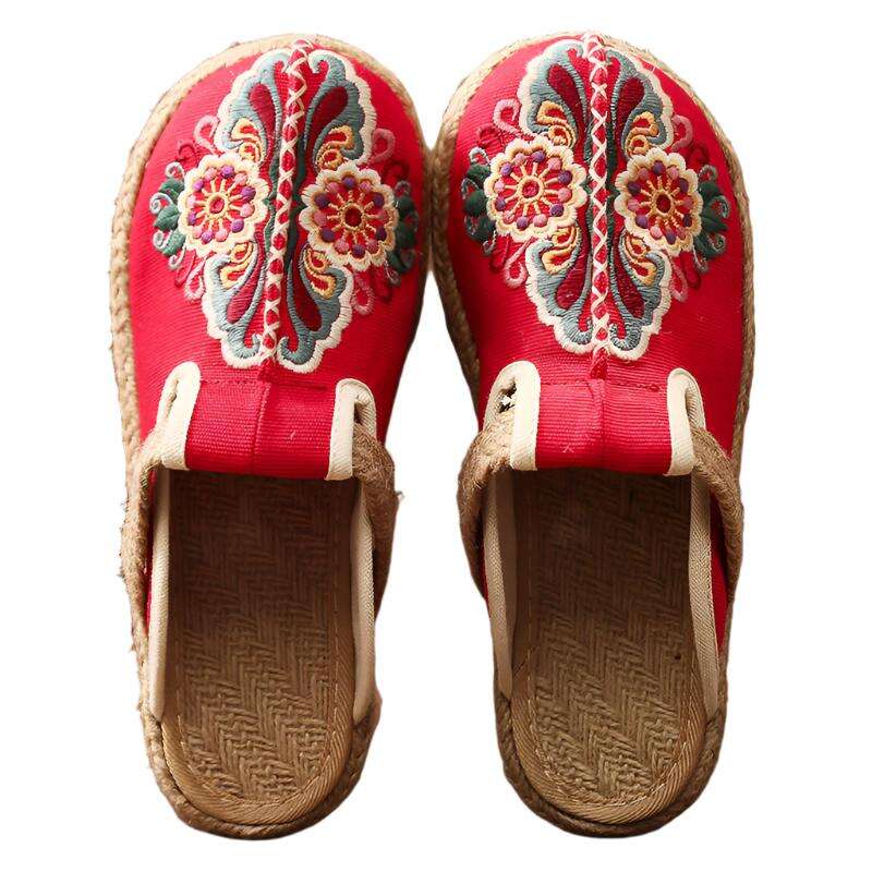 Style Embroidered Slippers Hand-woven,Korean Style - MaribelaShop2
