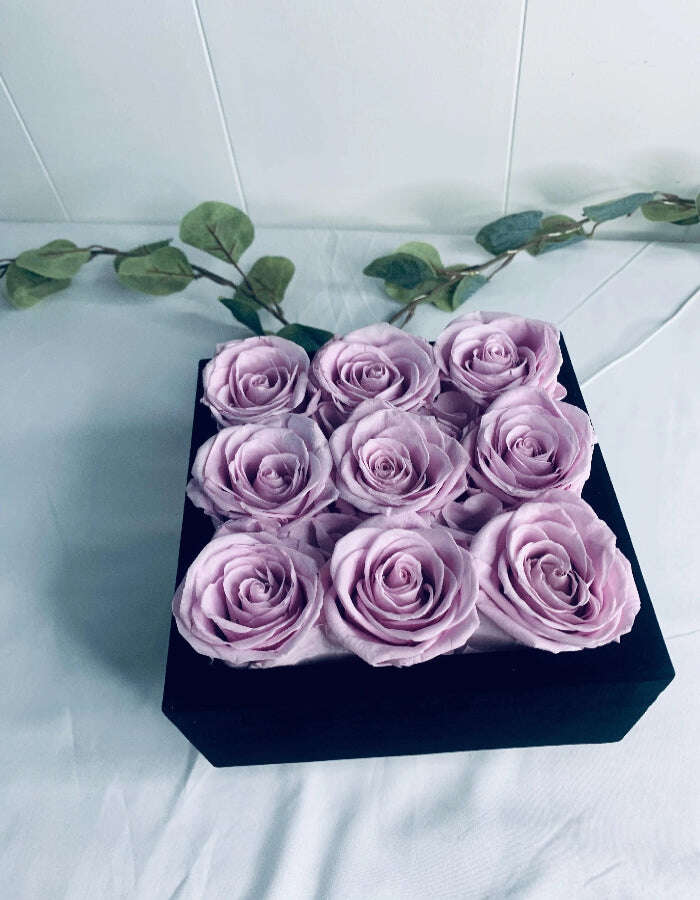 Rose Forever - Essential Black Velvet Lilac,Perfect Gift Preserved Rose. - MaribelaShop2