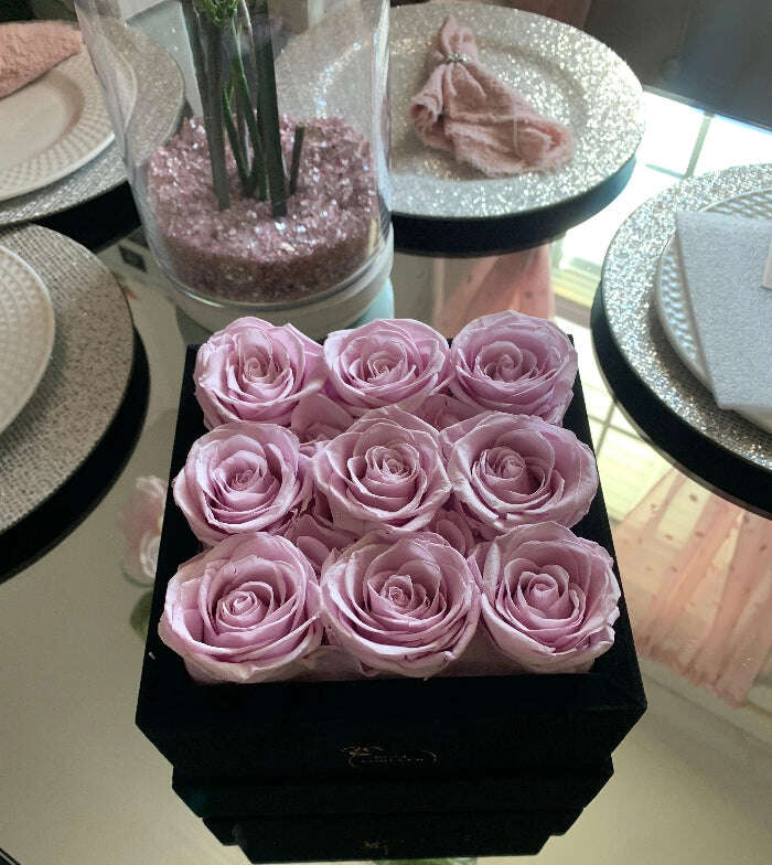 Rose Forever - Essential Black Velvet Lilac,Perfect Gift Preserved Rose. - MaribelaShop2