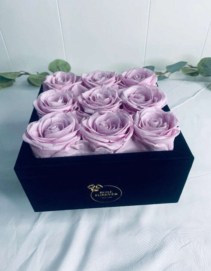 Rose Forever - Essential Black Velvet Lilac,Perfect Gift Preserved Rose. - MaribelaShop2