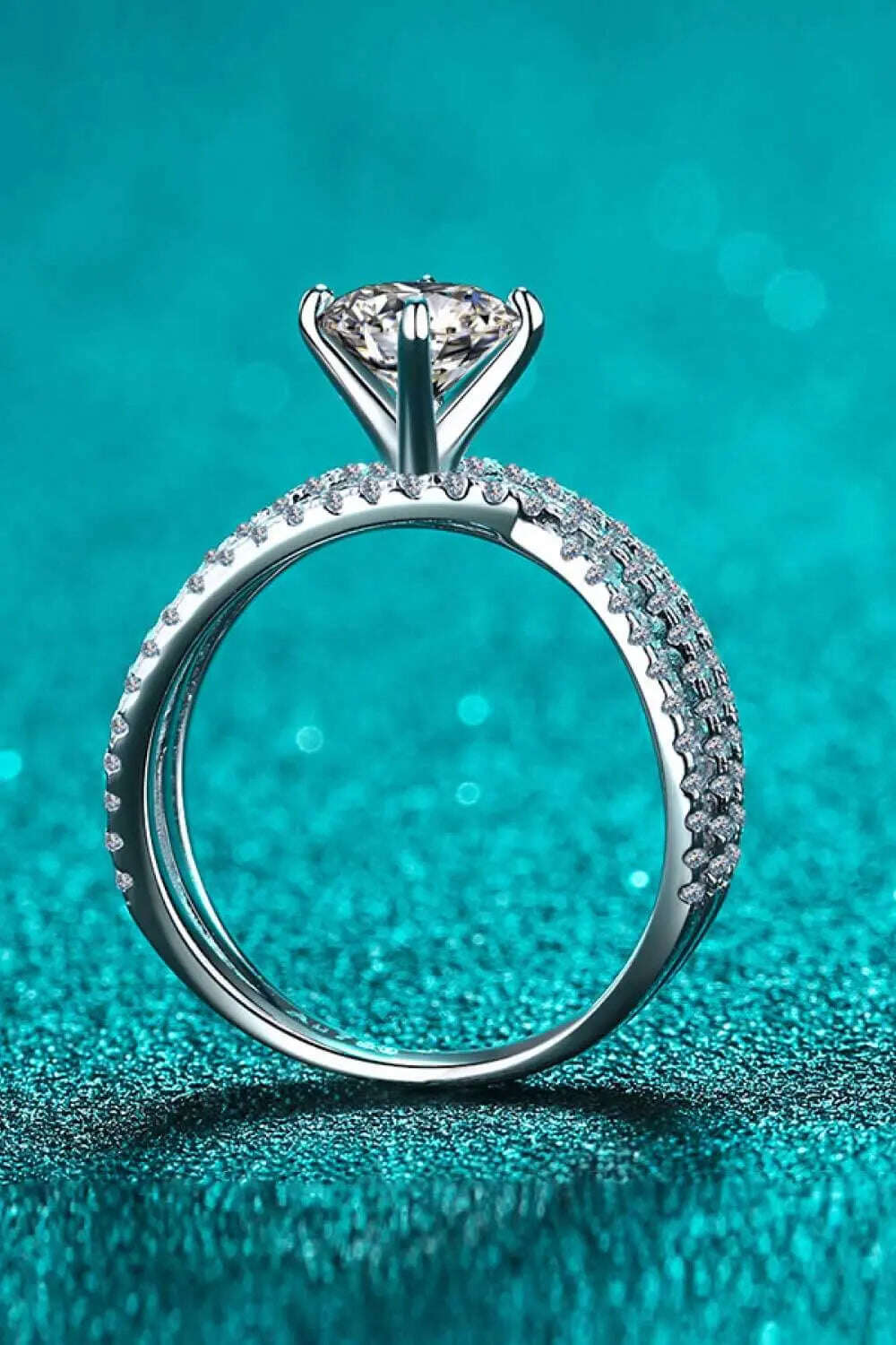 Women Ring 1 Carat Moissanite Crisscross Ring,Ring For Women, Ring For Women Engagement - MaribelaShop2