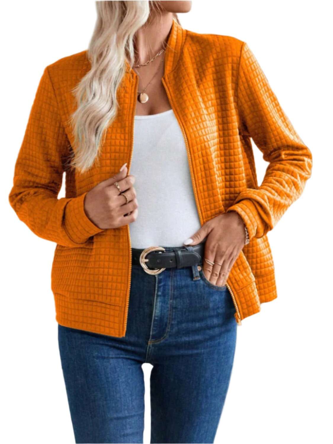 Women Zip Up Long Sleeve Jacket,Gift For Mother,Christmas Gift - MaribelaShop2