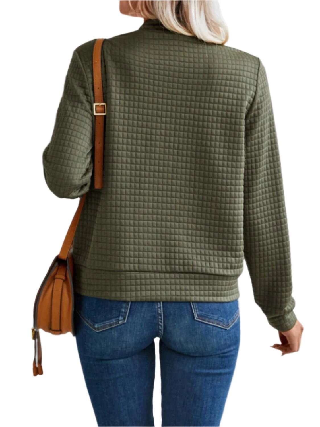 Women Zip Up Long Sleeve Jacket,Gift For Mother,Christmas Gift - MaribelaShop2