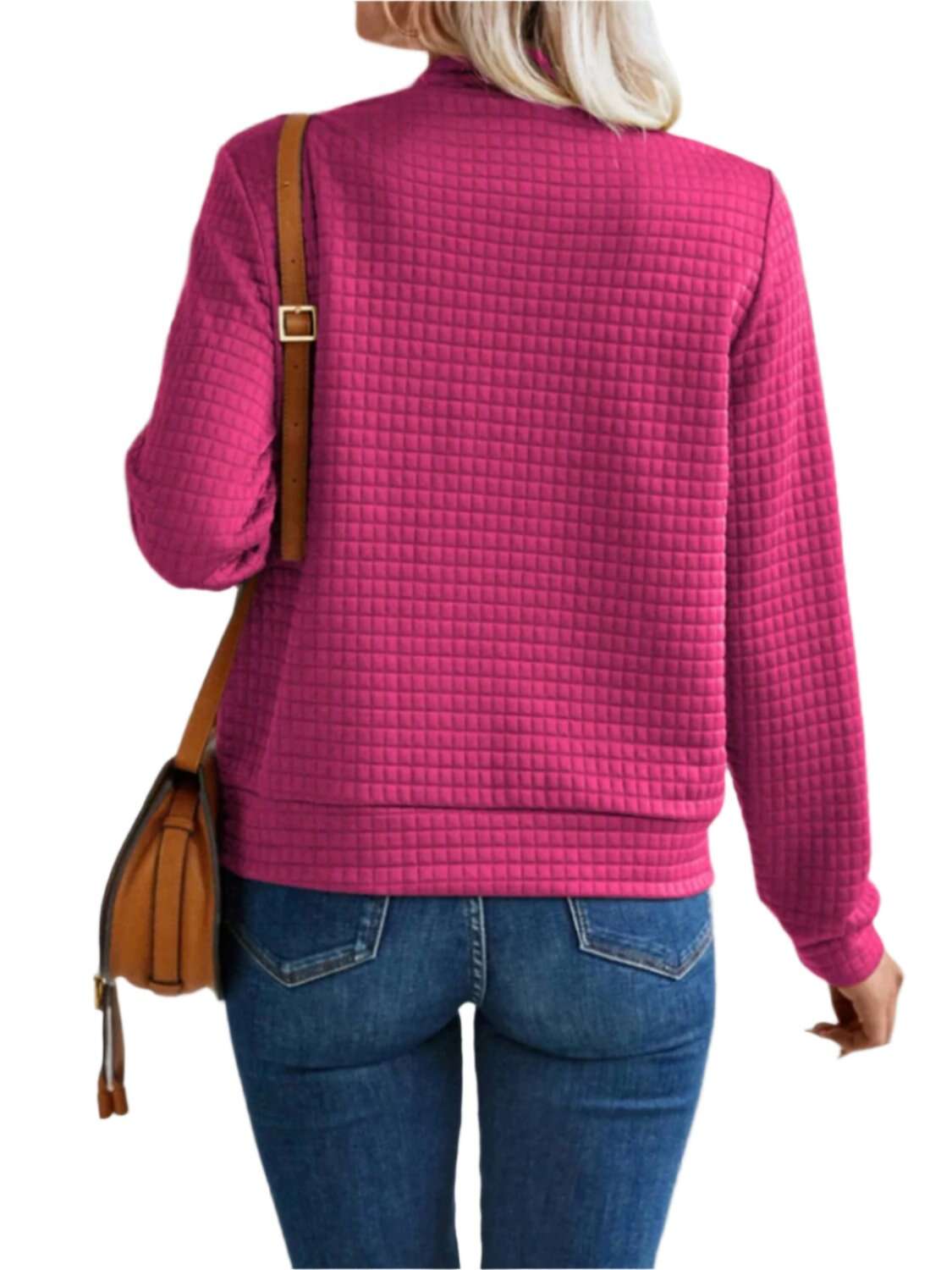 Women Zip Up Long Sleeve Jacket,Gift For Mother,Christmas Gift - MaribelaShop2