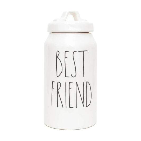 Magenta - Rae Dunn Artisan "BEST FRIEND" Skinny Pet Canister, Pet canister decoration - MaribelaShop2