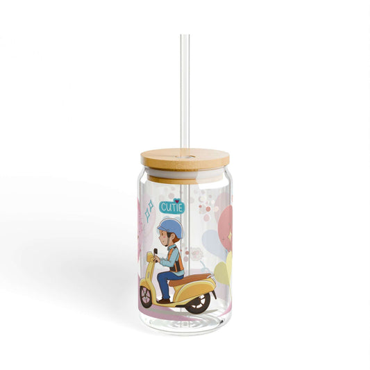 16oz ‘ Delivered Boy, Sipper Glass Can - MaribelaShop2