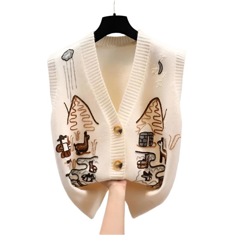 Loose Vest Outer Knitted Sweater For Women,Korean Style Outfit. - MaribelaShop2