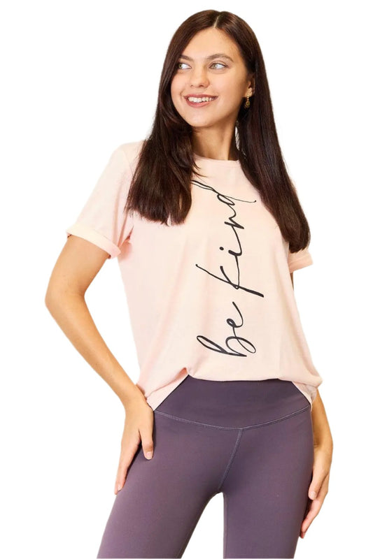 Simply Love BE KIND Graphic Round Neck T-Shirt, Women Custom T-Shirt - MaribelaShop2