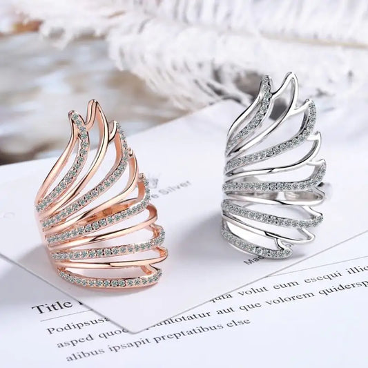 Fashion Diamond Angel Wings Ring - MaribelaShop2