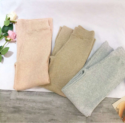 Women spring and winter korean Style loose casual high waist pendant knit wide leg pants women - MaribelaShop2