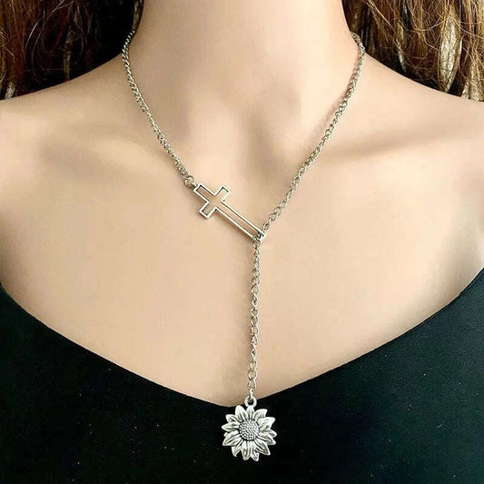 Cross Chain Necklace, Gift for mom, Gift for her, Necklace Gift. - MaribelaShop2