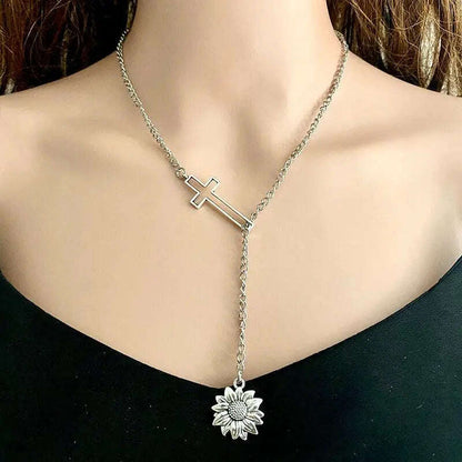 Cross Chain Necklace, Gift for mom, Gift for her, Necklace Gift. - MaribelaShop2