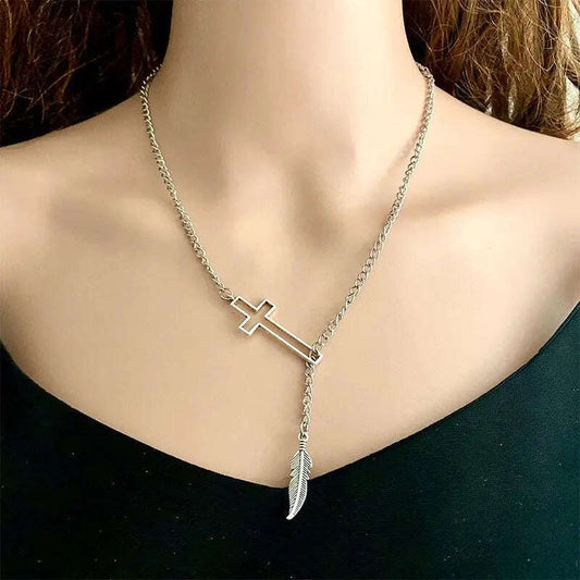 Cross Chain Necklace, Gift for mom, Gift for her, Necklace Gift. - MaribelaShop2