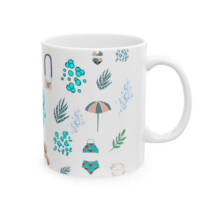 Custom Beach Design Mug, Gift Ceramic Mug,11oz - MaribelaShop2