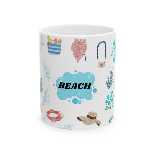 Custom Beach Design Mug, Gift Ceramic Mug,11oz - MaribelaShop2