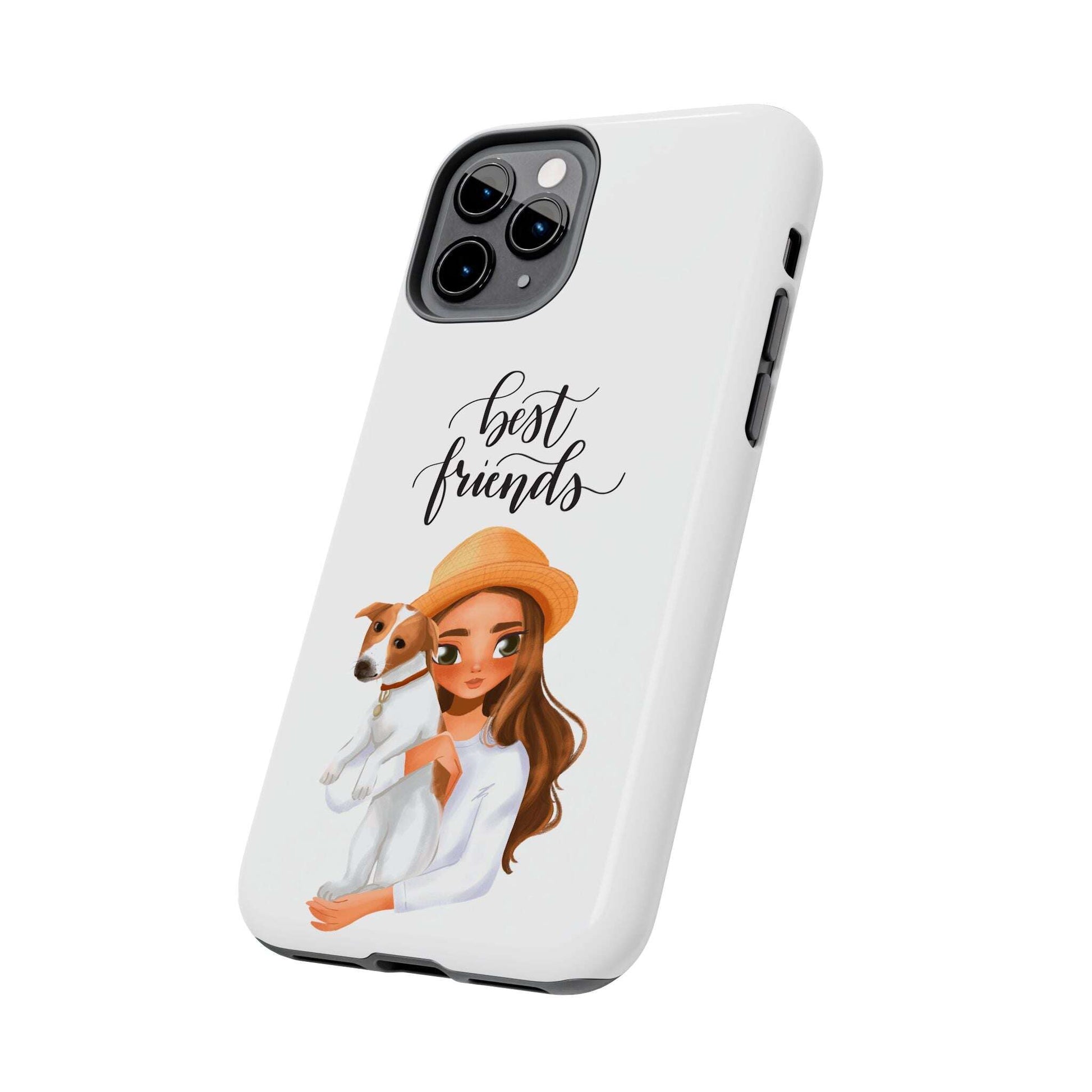 Custom Best Friend, Girl/ Dog Design Tough Phone Cases - MaribelaShop2