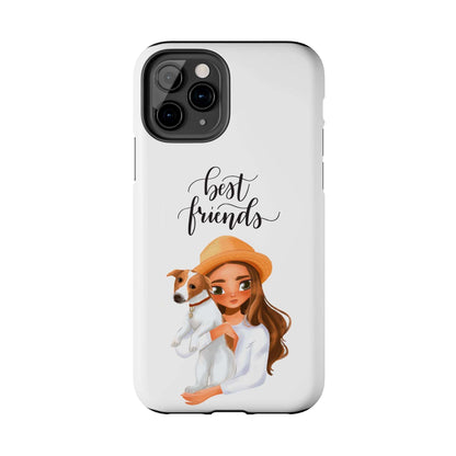 Custom Best Friend, Girl/ Dog Design Tough Phone Cases - MaribelaShop2