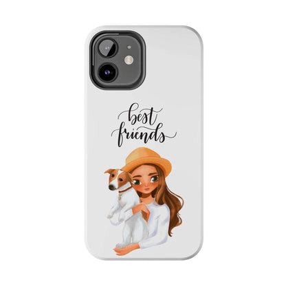 Custom Best Friend, Girl/ Dog Design Tough Phone Cases - MaribelaShop2