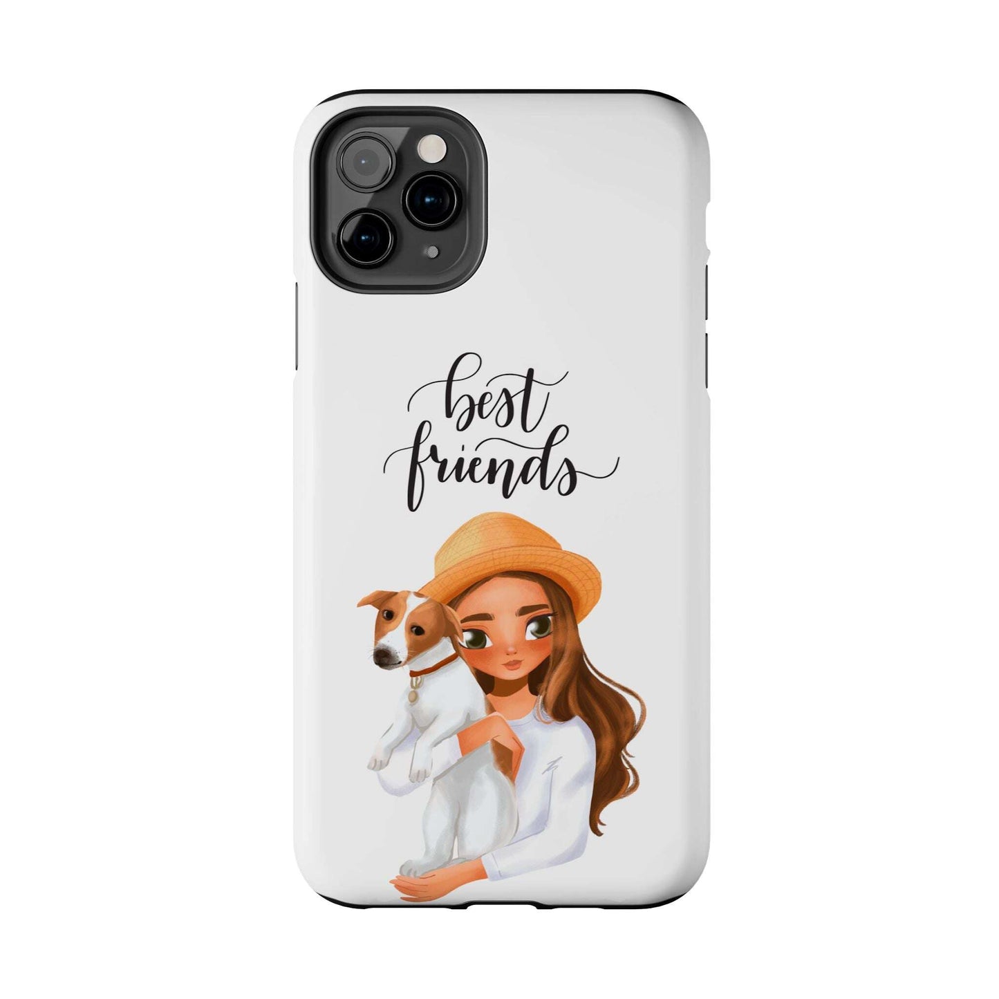 Custom Best Friend, Girl/ Dog Design Tough Phone Cases - MaribelaShop2