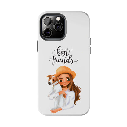 Custom Best Friend, Girl/ Dog Design Tough Phone Cases - MaribelaShop2