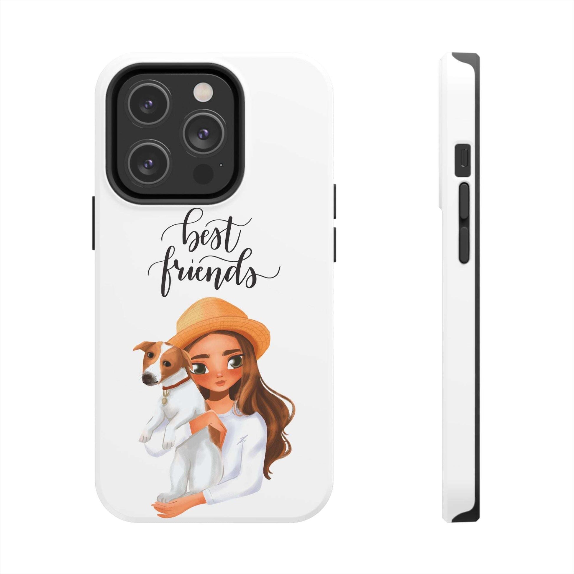 Custom Best Friend, Girl/ Dog Design Tough Phone Cases - MaribelaShop2