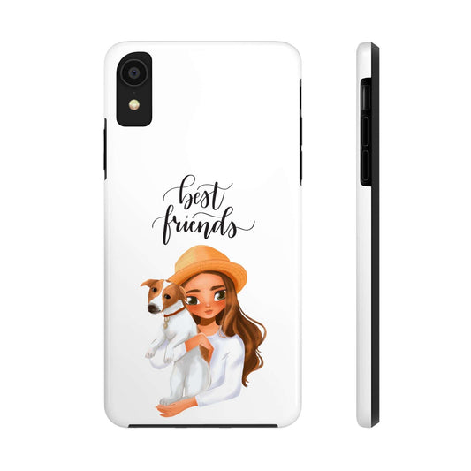 Custom Best Friend, Girl/ Dog Design Tough Phone Cases - MaribelaShop2