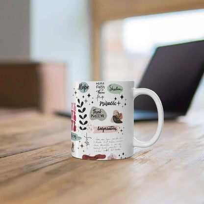 Custom, Daily Reminder Mug for Coffee, Warm mug, Gift, Ceramic Coffee Cups, 11 Oz - MaribelaShop2