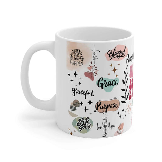 Custom, Daily Reminder Mug for Coffee, Warm mug, Gift, Ceramic Coffee Cups, 11 Oz - MaribelaShop2