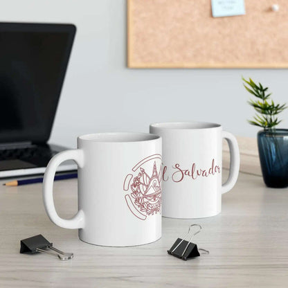 Custom mug El Salvador design,Personalized, Gift For Mom, Ceramic Mug, 11Oz - MaribelaShop2