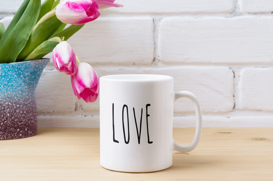Custom Mug Love Design , Positive Inspirational Mug, Gift For Wife,Special Gift For Mom, Birthday Gift Ceramic Mug 11oz - MaribelaShop2