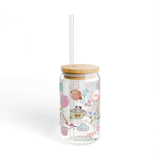Cute Korean design 16oz, Sipper Glass Can - MaribelaShop2