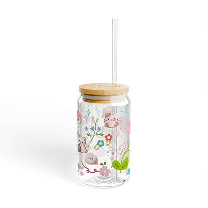 Cute Korean design 16oz, Sipper Glass Can - MaribelaShop2