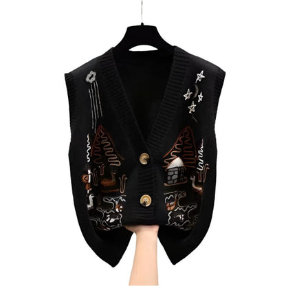 Loose Vest Outer Knitted Sweater For Women,Korean Style Outfit. - MaribelaShop2