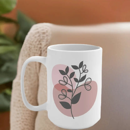 Custom mug Boho Positive Message, Gift for Mom, Personalized Mug Perfect Gift,15oz - MaribelaShop2