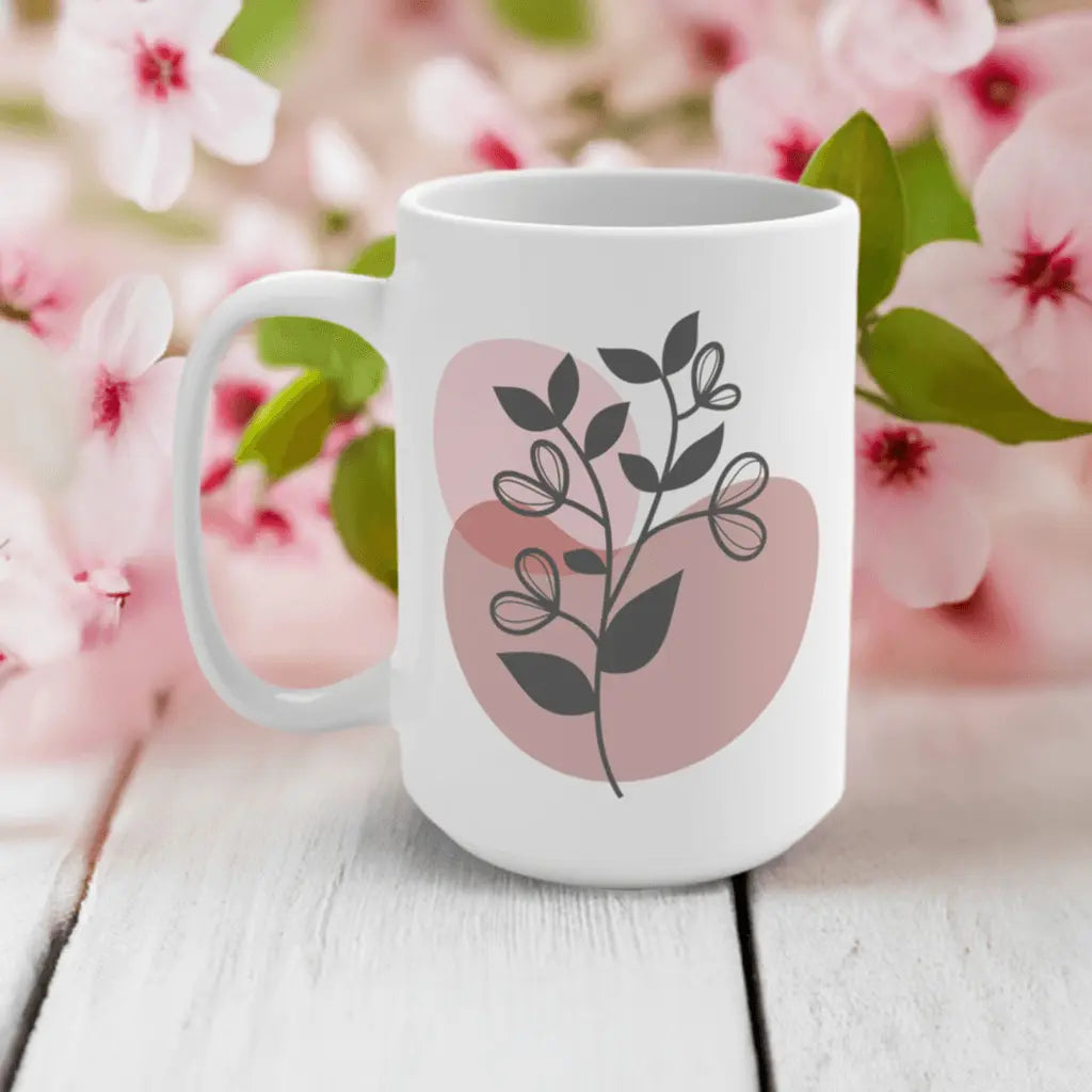 Custom mug Boho Positive Message, Gift for Mom, Personalized Mug Perfect Gift,15oz - MaribelaShop2