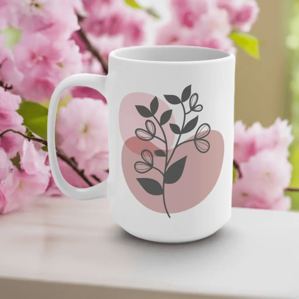 Custom mug Boho Positive Message, Gift for Mom, Personalized Mug Perfect Gift,15oz - MaribelaShop2