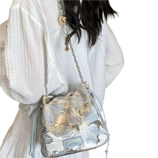 Women's Woven Embroidered Jacquard Chain Crossbody Bag,Korean Style. - MaribelaShop2