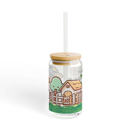 16oz ‘ Little Farmer, Glass Tumbler - MaribelaShop2