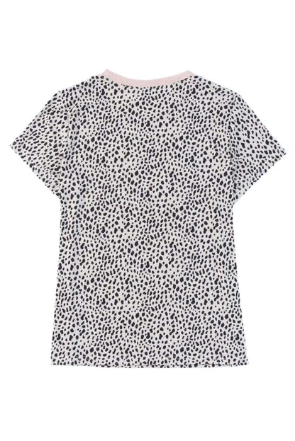 MAMA Animal Print Round Neck Short Sleeve T-Shirt, Women blouse for mom,Women Top Casual - MaribelaShop2