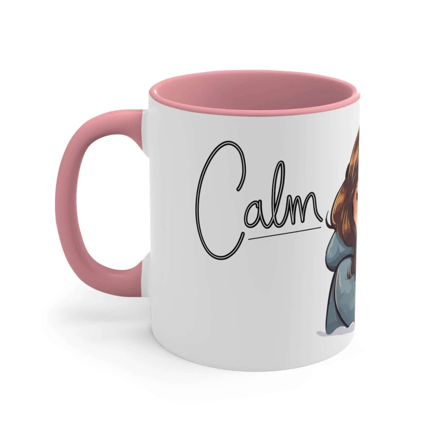 Personalized, Girl & Cat Decoration, Gift for mom, Coffee mug,Ceramic Mug 11 Oz(N) - MaribelaShop2