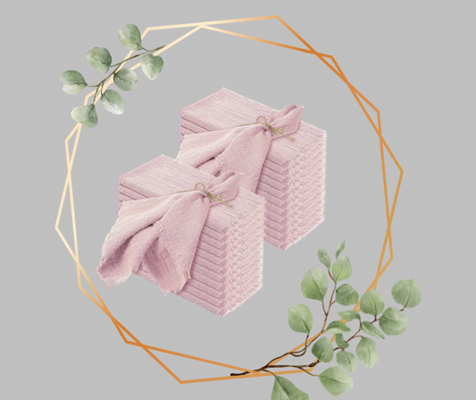 Pink Gauze Cotton Napkin,Table Decorative,Party Cloth Napkin, - MaribelaShop2